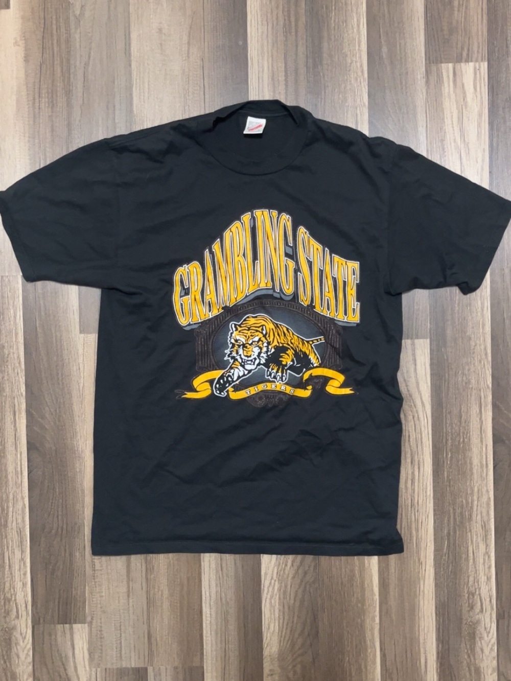 Vintage GRAMBLING STATE TIGERS Men’s Large Black Shirt USA Tag 50/50